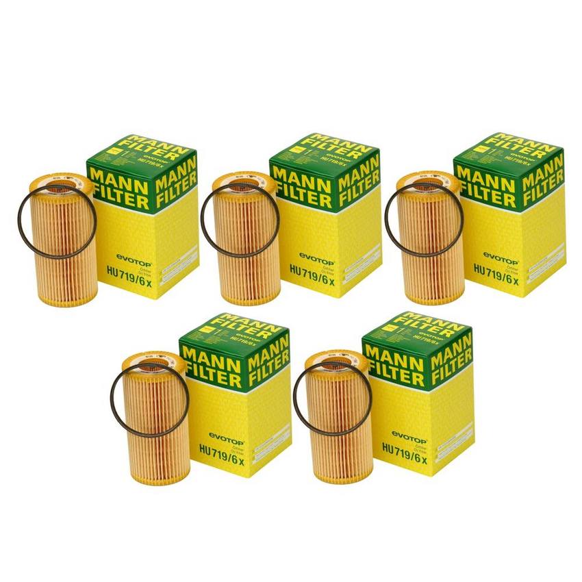 Audi VW Engine Oil Filter Kit (Cartridge FullFlow) 06D115562 MANN